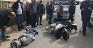 Motosiklet ile minibüs çarpıştı 2 kişi yaralandı