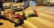 Motosiklet ile otomobil çarpıştı: 1 yaralı