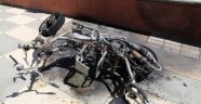 Ödünç aldığı motosikleti sinirlenince yaktı