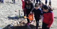 Öğrenciler şehitler için fidan dikti