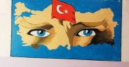 Okul duvarlarına milli değerler nakşedildi