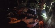 Önce yayaya sonra ağaca çarparak durabildi: 3 yaralı