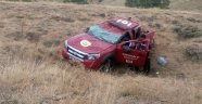 Orman İşletme Müdürlüğüne ait kamyonet kaza yaptı: 2 yaralı