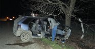 Otomobil ağaca çarptı: 1 ölü, 1 yaralı