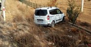 Otomobil bahçeye daldı: 2 yaralı