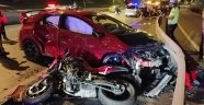 Otomobil iki motosiklete çarptı:1 ölü 2 yaralı