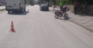 Otomobil ile motosiklet çarpıştı; 1 yaralı