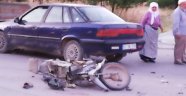 Otomobil ile motosiklet çarpıştı: 1 yaralı