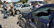 Otomobil meyve alanlara çarptı: 4 yaralı