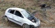 Otomobil şarampole uçtu : 1 yaralı