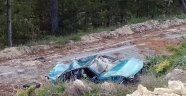 Otomobil uçuruma yuvarlandı: 1 yaralı