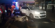 Otomobille çarpışan elektrikli bisikletin sürücüsü yaralandı