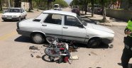 Otomobille çarpışan motosikletin sürücüsü ağır yaralandı