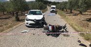 Otomobille motosiklet çarpıştı: 1 ölü