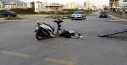 Otomobille motosiklet çarpıştı: 1 yaralı
