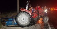 Parasını alamadığı traktörünü kazada hurdaya dönmüş halde buldu