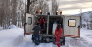 Rahatsızlanan 2 kardeş için karlı yollar aşıldı