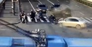 Rusya'da kaza yapan araçlar yayaları ezip geçti