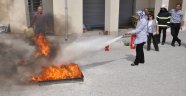 Sağlık Çalışanlarıyla Yangın Tatbikatı Yapıldı