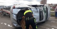 Samsun'da otomobil takla attı: 1 yaralı