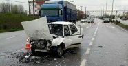 Samsun'da otomobil ile tır çarpıştı: 1 yaralı