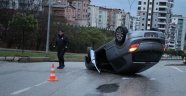 Samsun'da otomobil takla attı: 2 yaralı