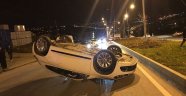 Samsun'da otomobil takla attı: 3 yaralı