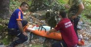 Şelaleden düşen vatandaş için ekipler seferber oldu