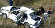 Sinop'ta otomobil şarampole uçtu: 5 yaralı