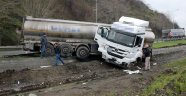 Tanker kazası ucuz atlatıldı