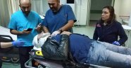 Ticareti taksi motosiklete çarptı: 1 yaralı