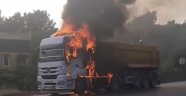 Tır alev topuna döndü