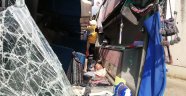 Trabzon'da kamyondan kayan direk halk otobüsünün içine girdi: 2 ölü, 8 yaralı