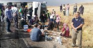 Turistleri taşıyan tur otobüsü devrildi: 1 ölü 29 yaralı