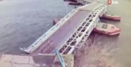 Ukrayna'da şiddetli rüzgar köprüyü yıktı