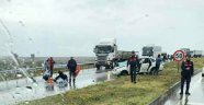 Yağış sebebiyle kayganlaşan yolda kaza meydana geldi: 4 yaralı