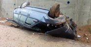 Yoldan çıkan otomobil takla attı: 4 yaralı!