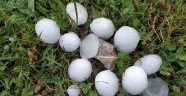 Yumurta büyüklüğünde dolu yağdı