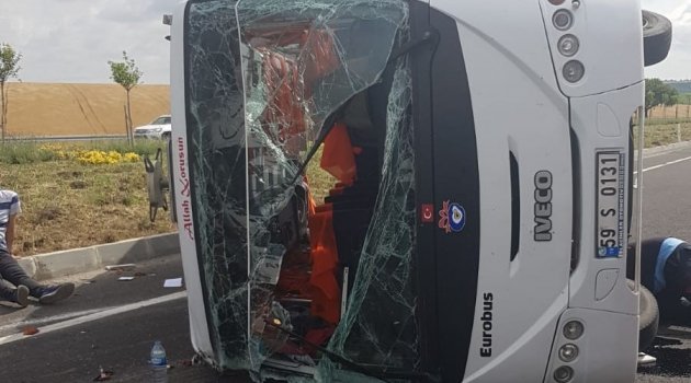 Tekirdağ'da trafik kazası: 18 yaralı