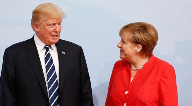 Trump, Merkel ve Macron'la görüştü
