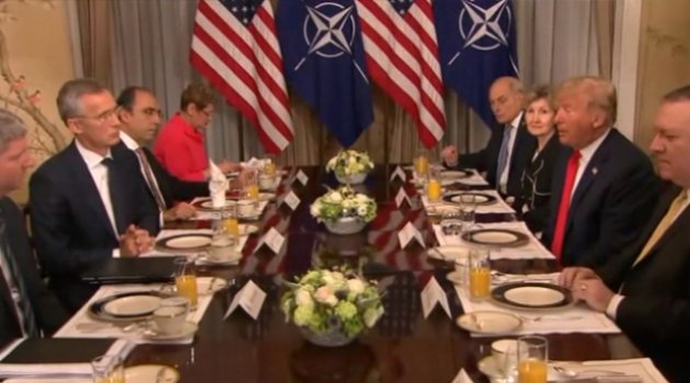 Trump ve Stoltenberg kahvaltıda bir araya geldi