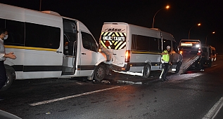 İşçi servisleri birbirine girdi: 9 yaralı
