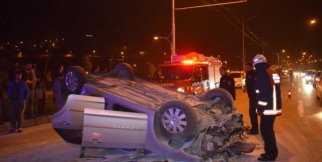 Otomobil Takla Attı: 5 Yaralı